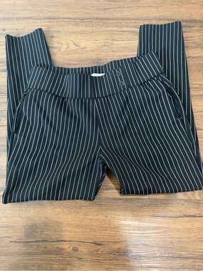 Pinstripe Conceited 2X Pointe Skinny Pants High Rise Skinny Stretch Career